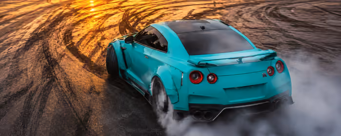UltraWide 21:9 обои производительность (2560x1080): дрифт, Nissan GTR R35, спойлер, обвес