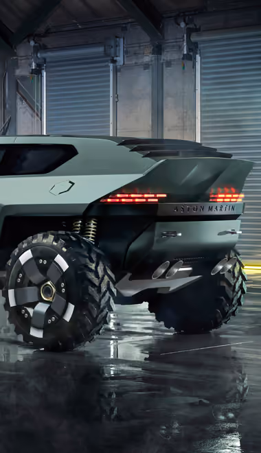Обои Aston Martin для Samsung Galaxy A11/A20e/A20/M11, Xiaomi Redmi 9A/9C, POCO C40 (720x1560): Aston Martin Dreadnought, будущее, футуризм, гараж