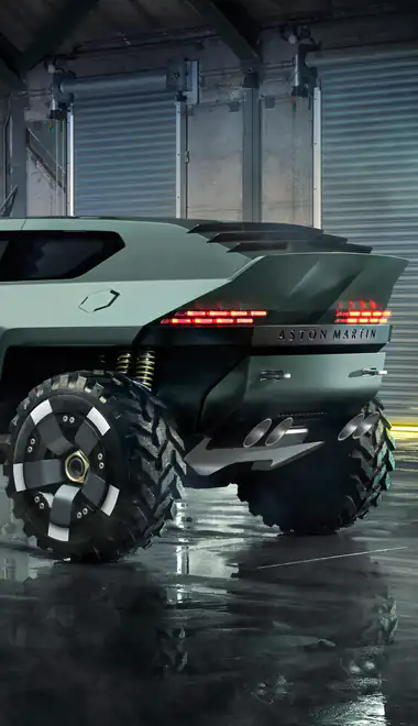 Обои для iPhone 4/4S (640x960): Aston Martin Dreadnought, будущее, футуризм, гараж