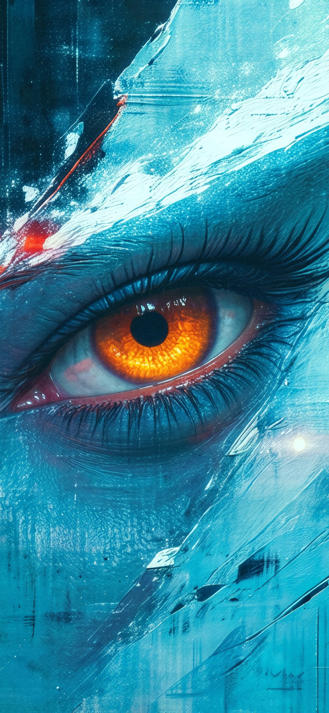 Abstract Glowing Eye with Contrast - Wallpapers for iPhone X/XS/11 Pro in 1125x2436 resolution