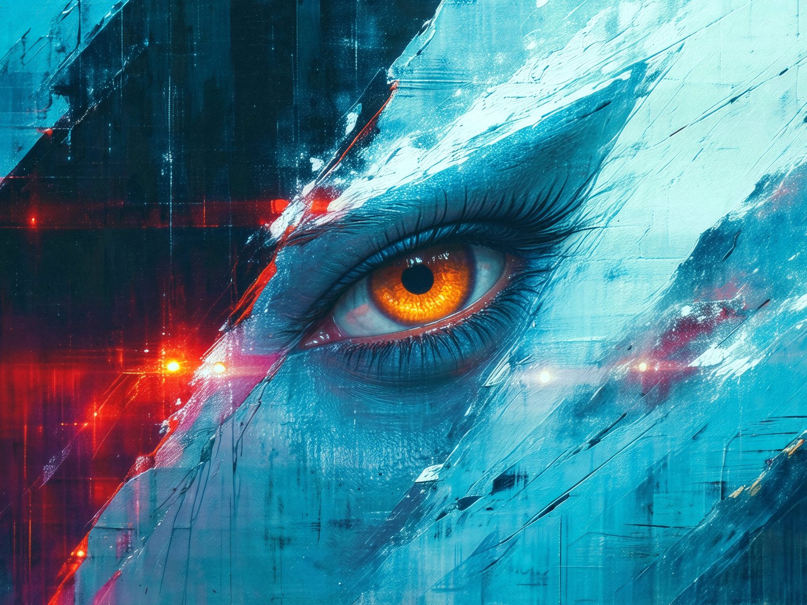 Abstract Glowing Eye with Contrast - UXGA wallpapers in 1600x1200 resolution