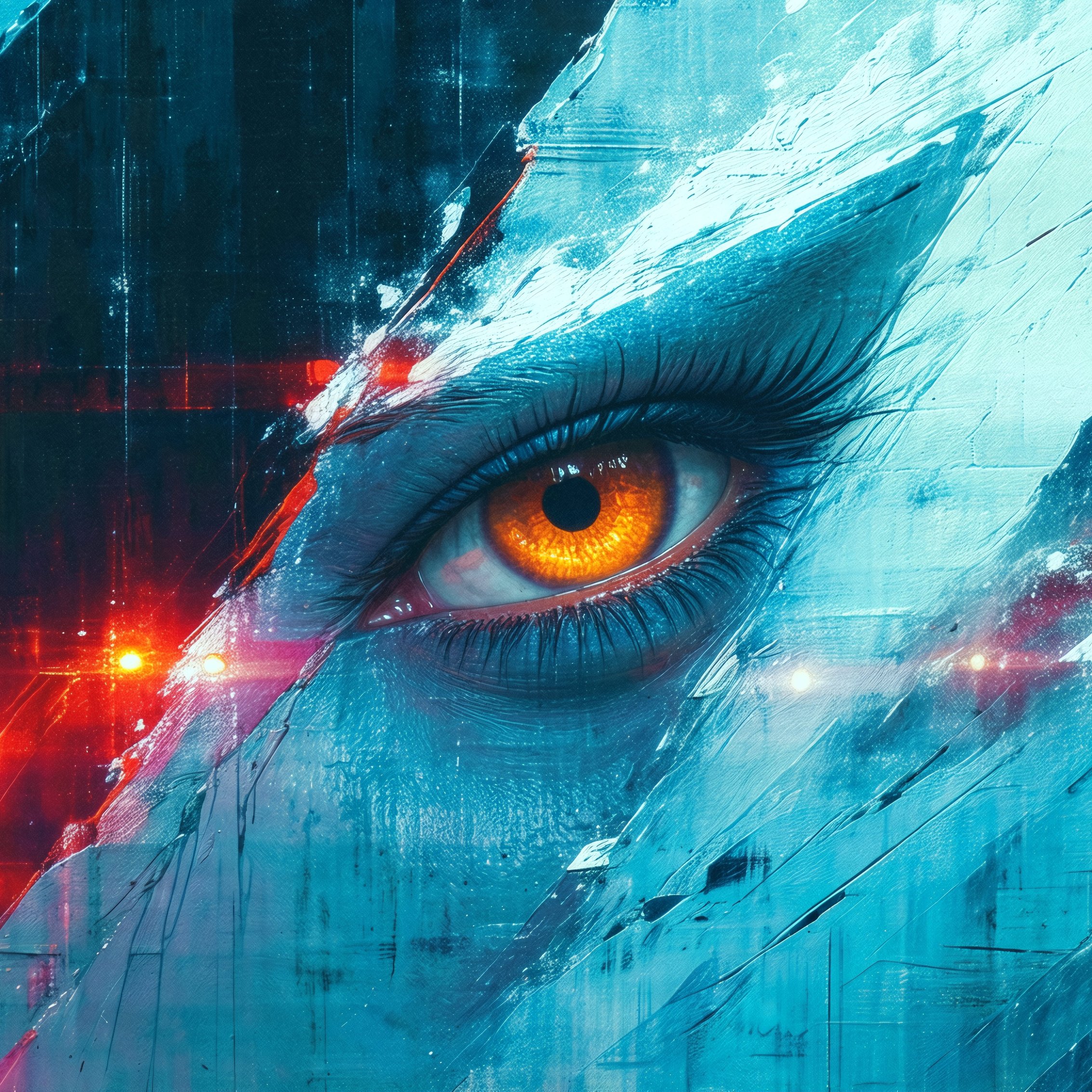 Abstract Glowing Eye with Contrast - Wallpapers for iPad mini 8.3″ in 2266x2266 resolution