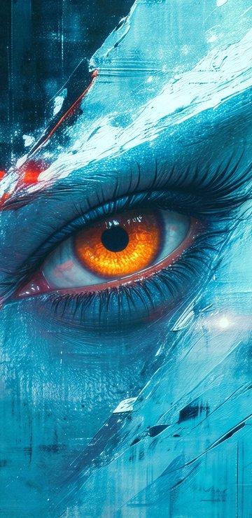 Abstract Glowing Eye with Contrast - Wallpapers for Samsung in 360x740 resolution