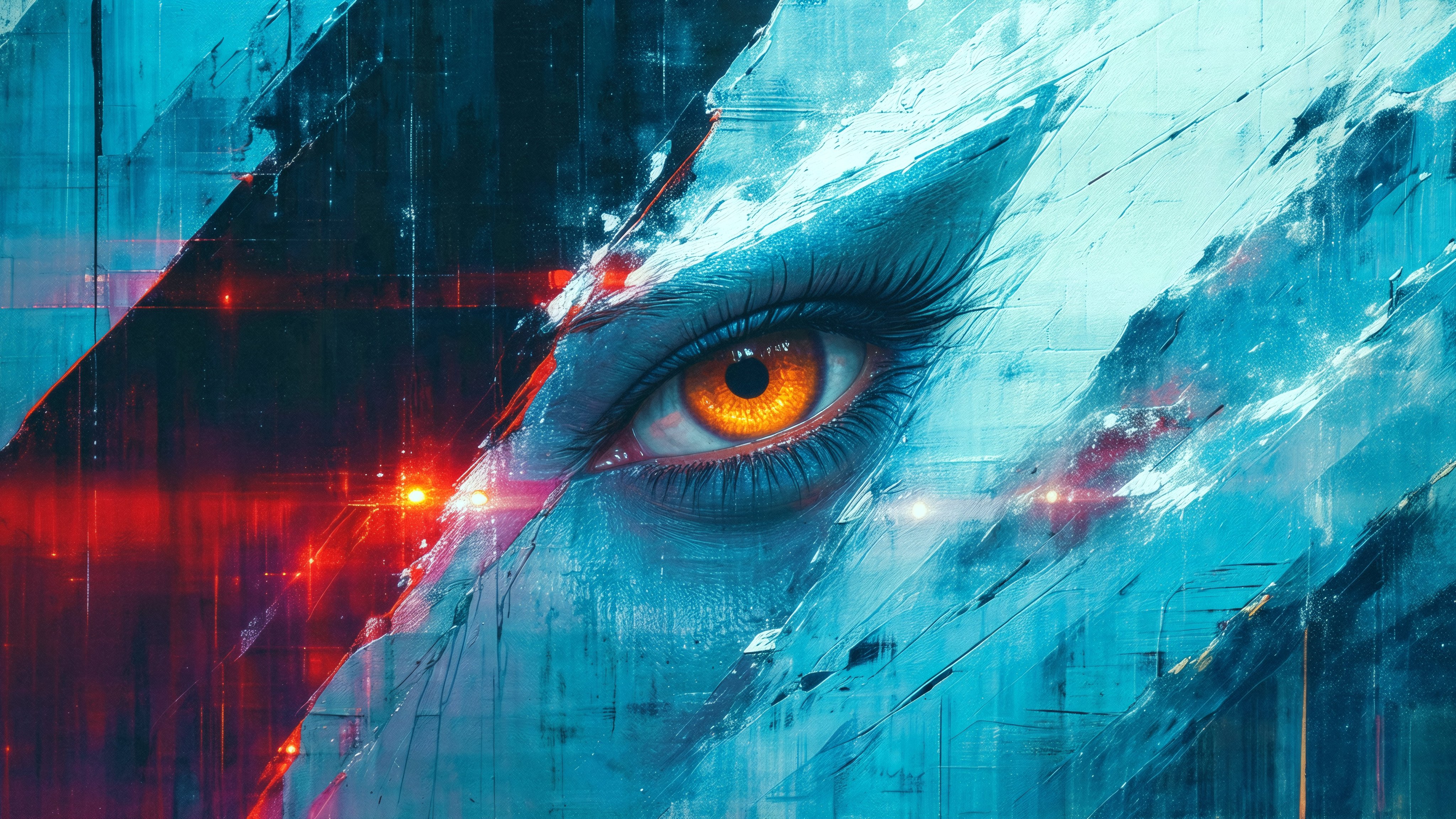 Abstract Glowing Eye with Contrast - Wallpapers for Apple iMac 21.5″ in 4096x2304 resolution