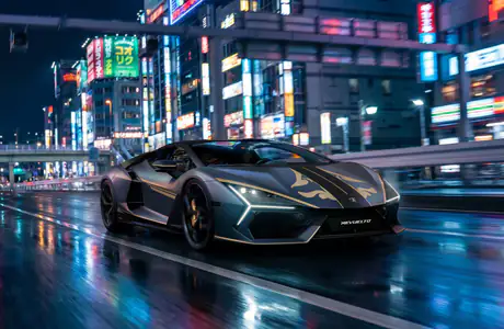 Обои для iPad Pro 11″ (2388x2388): Lamborghini Revuelto, ливрея, Япония, Токио