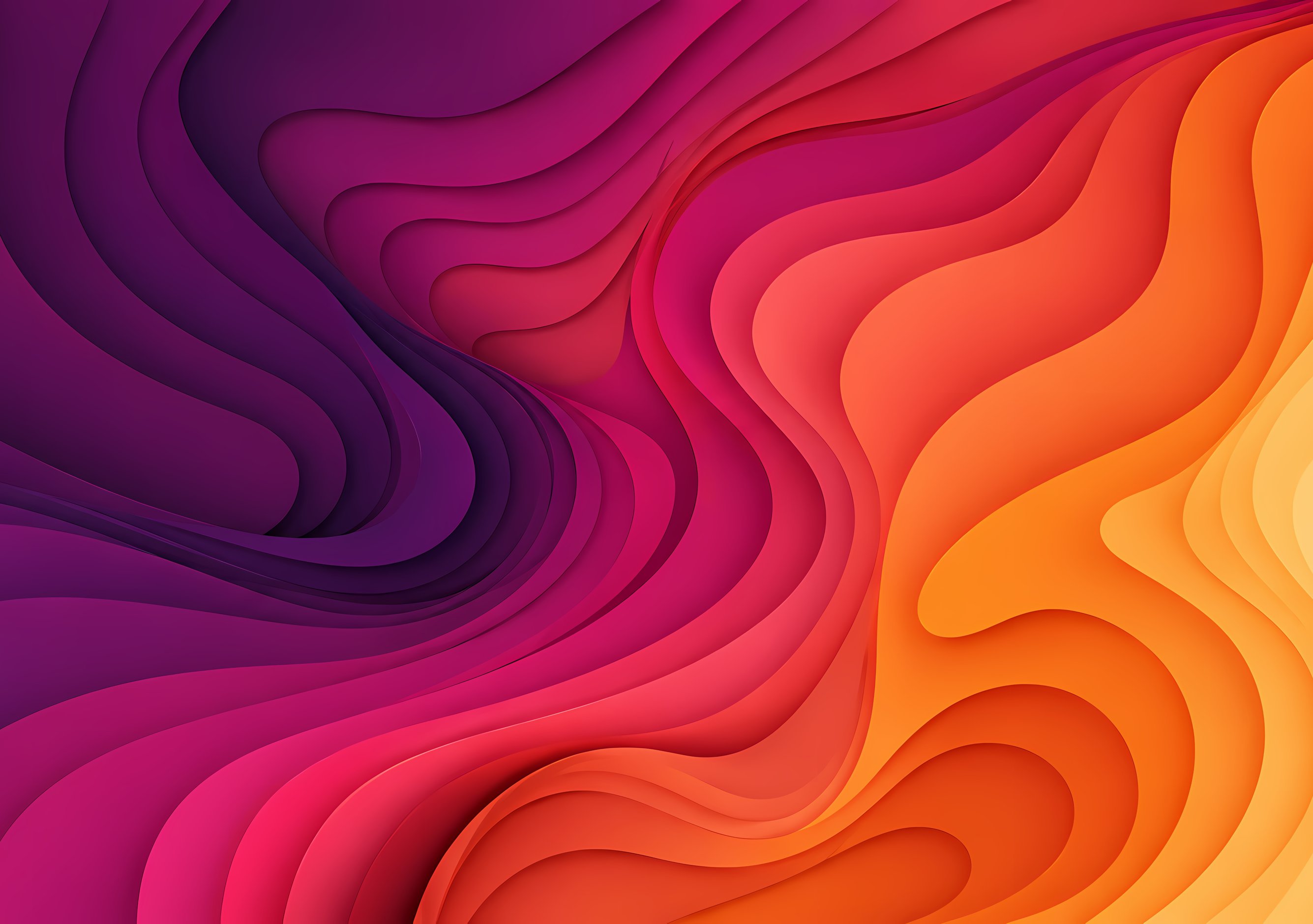 Abstract Gradient Wave Layer Pattern - Wallpapers for iPhone Duo in 2670x1878 resolution