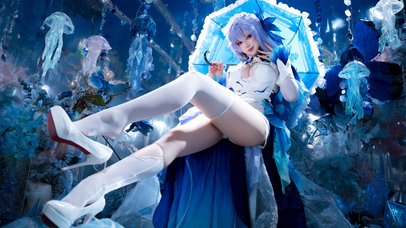 Sakura FF Cosplay as Cantarella - Laptop Wallpapers in 1366x768 resolution