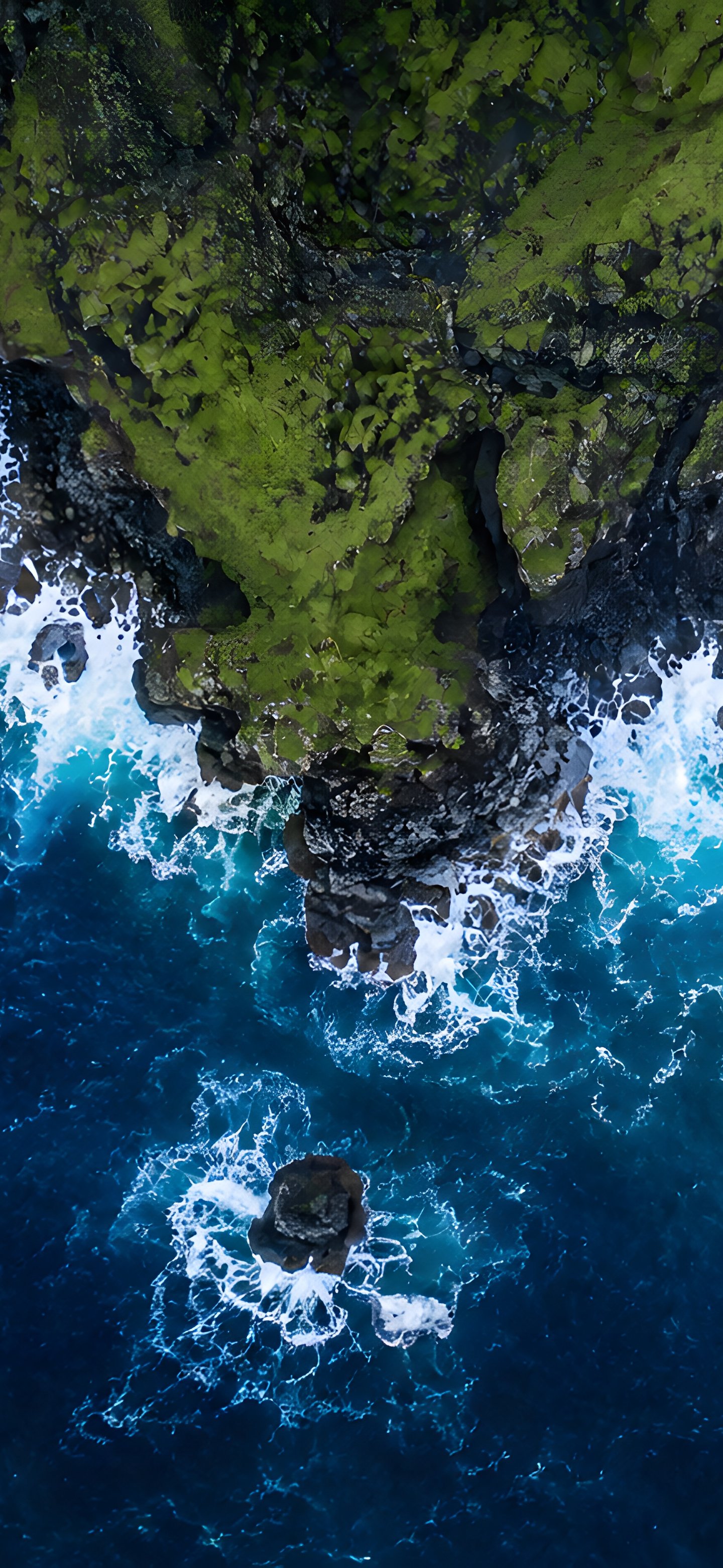 Coast of Iceland with rough waves - Wallpapers for Samsung Galaxy S24/S24 Ultra/S25 Ultra/S25+/S26 Ultra in 1440x3120 resolution