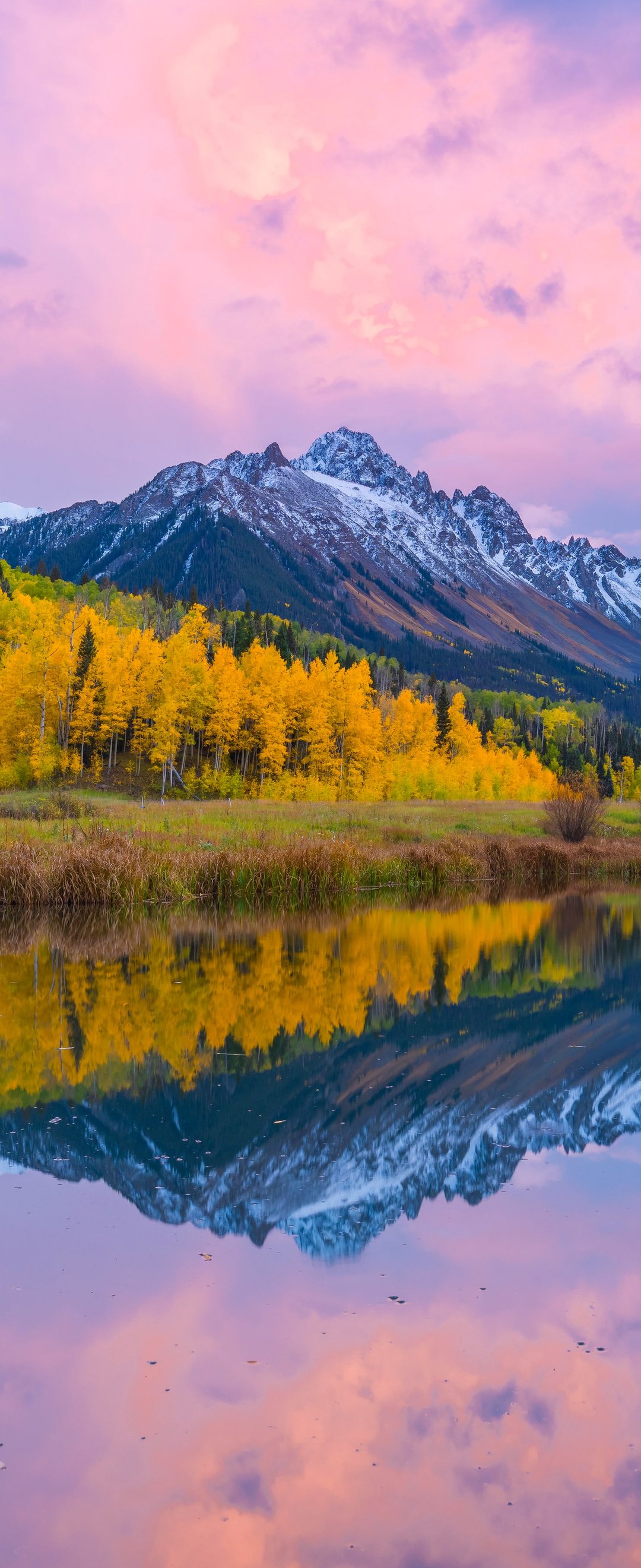 Colorado Mountain Lake at Sunset - Wallpapers for Samsung Galaxy Z Flip6, Motorola Razr 2025 in 1080x2640 resolution