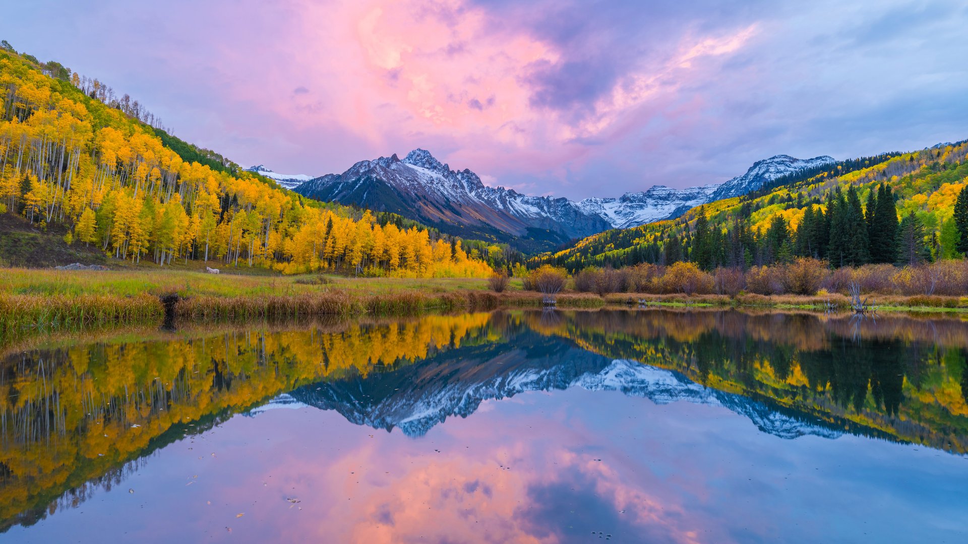 Colorado Mountain Lake at Sunset - Full HD wallpapers in 1920x1080 resolution