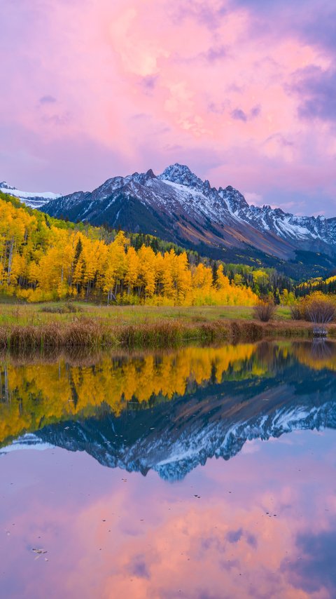 Colorado Mountain Lake at Sunset - Wallpapers for LG/ASUS in 480x854 resolution