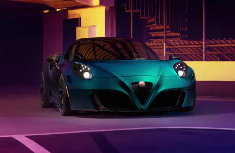 XVGA wallpapers (1024x768): Alfa Romeo 4C, carbon fiber, parking, asphalt
