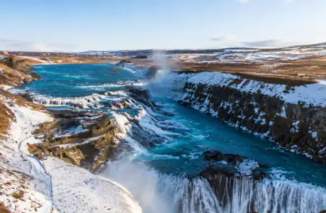XVGA wallpapers (1024x768): Iceland, canyon, winter, river