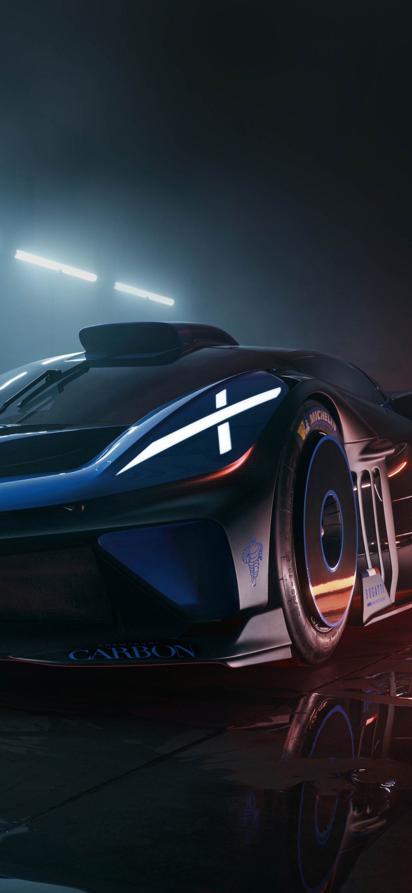 Bugatti Bolide Racing Hypercar - Wallpapers for Samsung Galaxy S24/S24 Ultra/S25 Ultra/S25+/S26 Ultra in 1440x3120 resolution