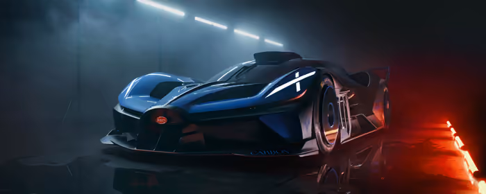 UltraWide 32:9 обои Bugatti (3840x1080): Bugatti Bolide, туман, гиперкар, суперкар