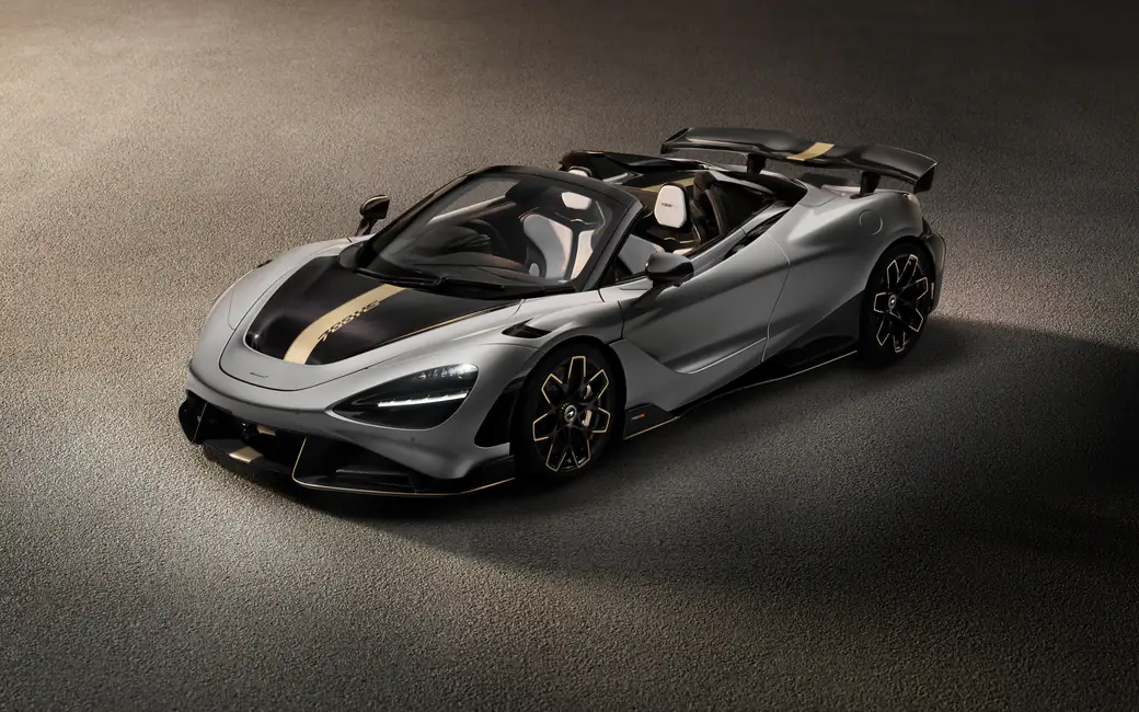 Grey McLaren 788HS Spider — desktop and phone wallpaper, free download