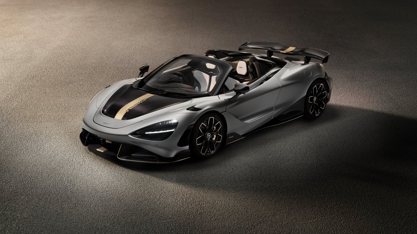 Серый McLaren 788HS Spider - Обои для ноутбука WXGA в разрешении 1366x768