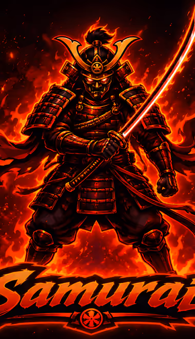 Samurai Wallpapers for iPhone 18 Pro Max/17 Pro Max/16 Pro Max (1320x2868): samurai, warrior, logo, red eyes