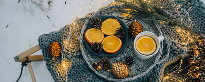 UltraWide 21:9 Cozy wallpapers (3440x1440): tea, orange, citrus, wood