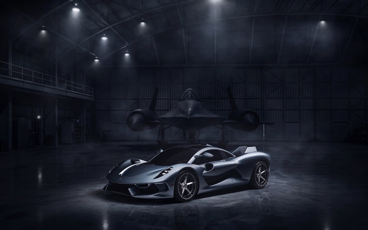 Hennessey Blackbird and Lockheed SR-71 hypercar - WXGA_1280 wallpapers in 1280x800 resolution