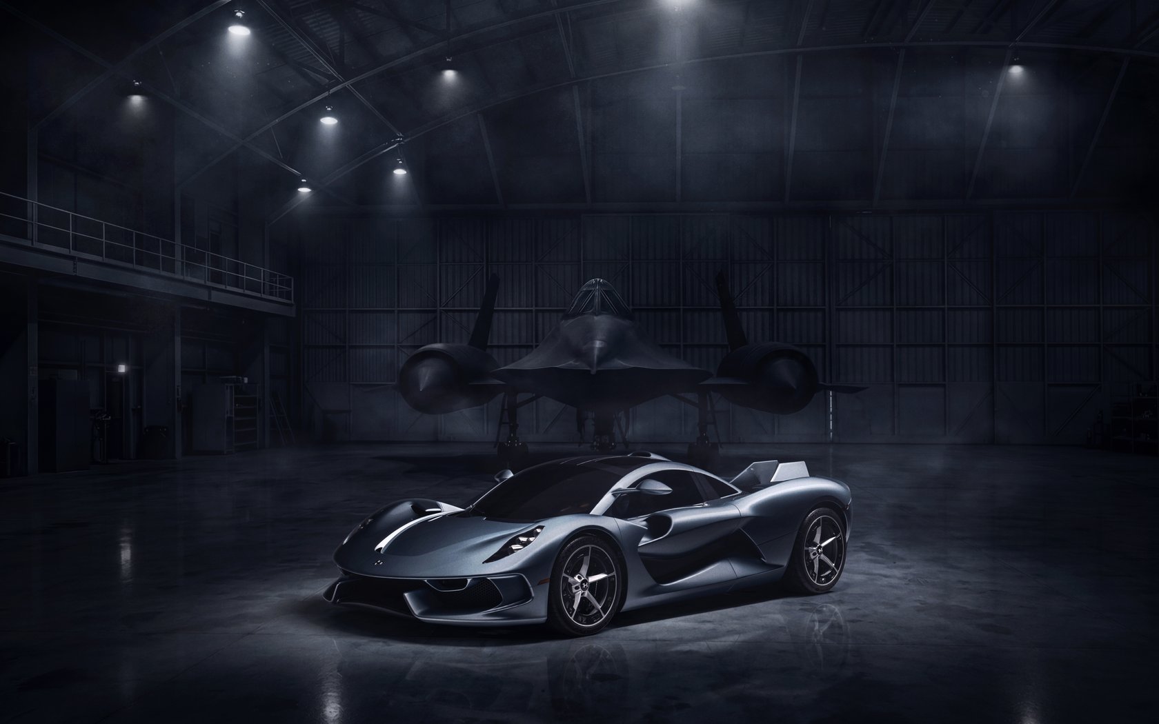 Hennessey Blackbird and Lockheed SR-71 hypercar - WSXGA+ wallpapers in 1680x1050 resolution