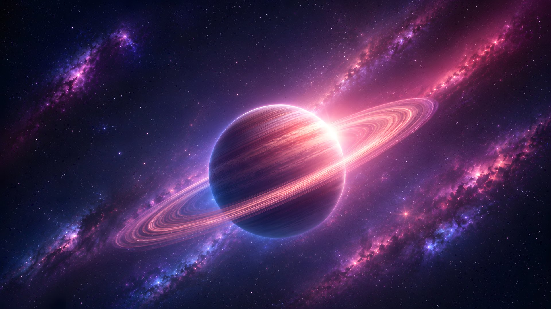 Saturn Against a Galactic Starfield - Full HD wallpapers in 1920x1080 resolution
