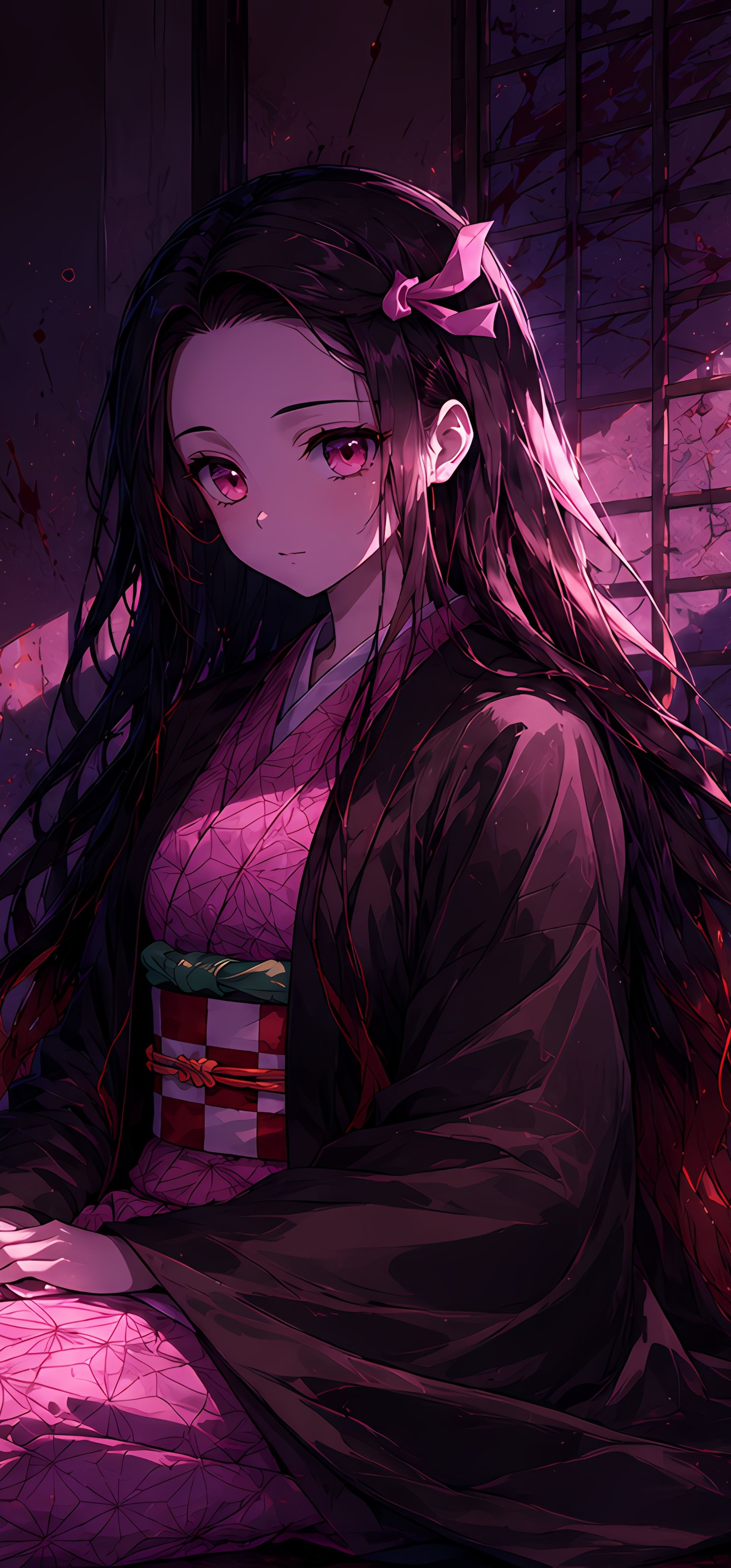 Not zuko Kamado in the pink moonlight - Wallpapers for Samsung Galaxy S22 Ultra/S23 Ultra in 1440x3088 resolution