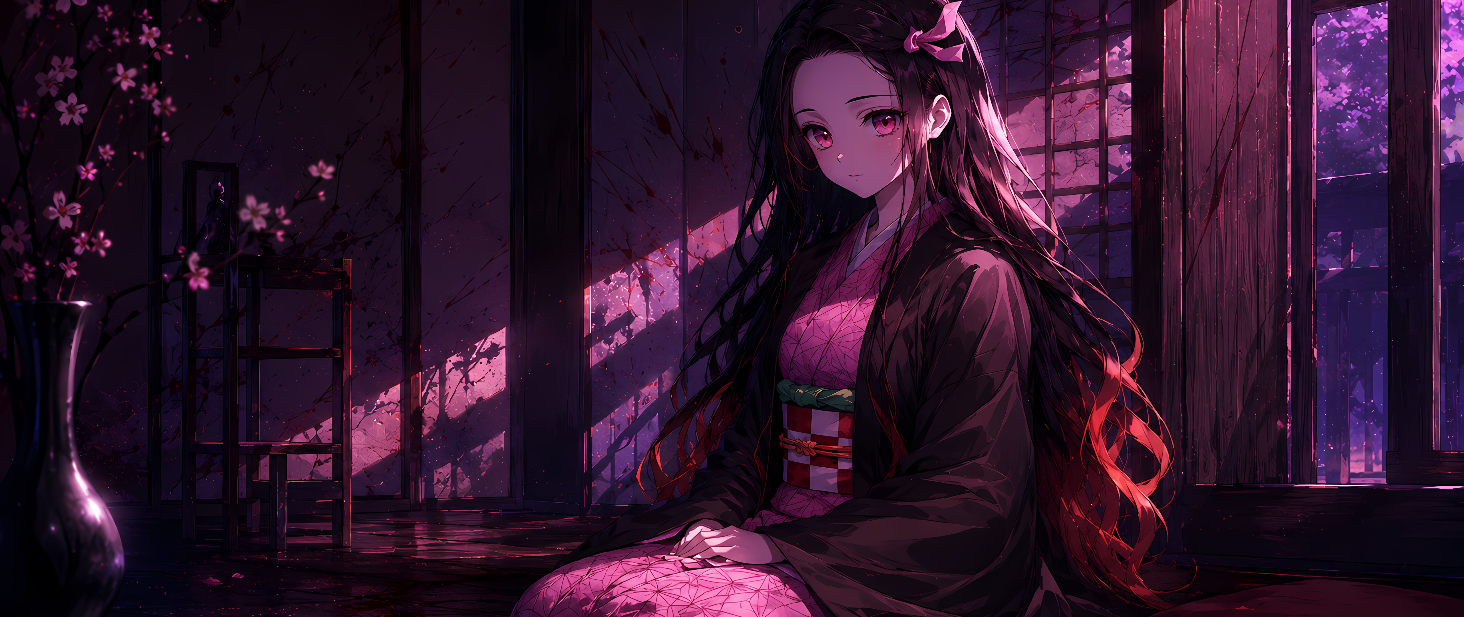 Not zuko Kamado in the pink moonlight - 5K2K UltraWide 21:9 wallpapers in 5120x2160 resolution