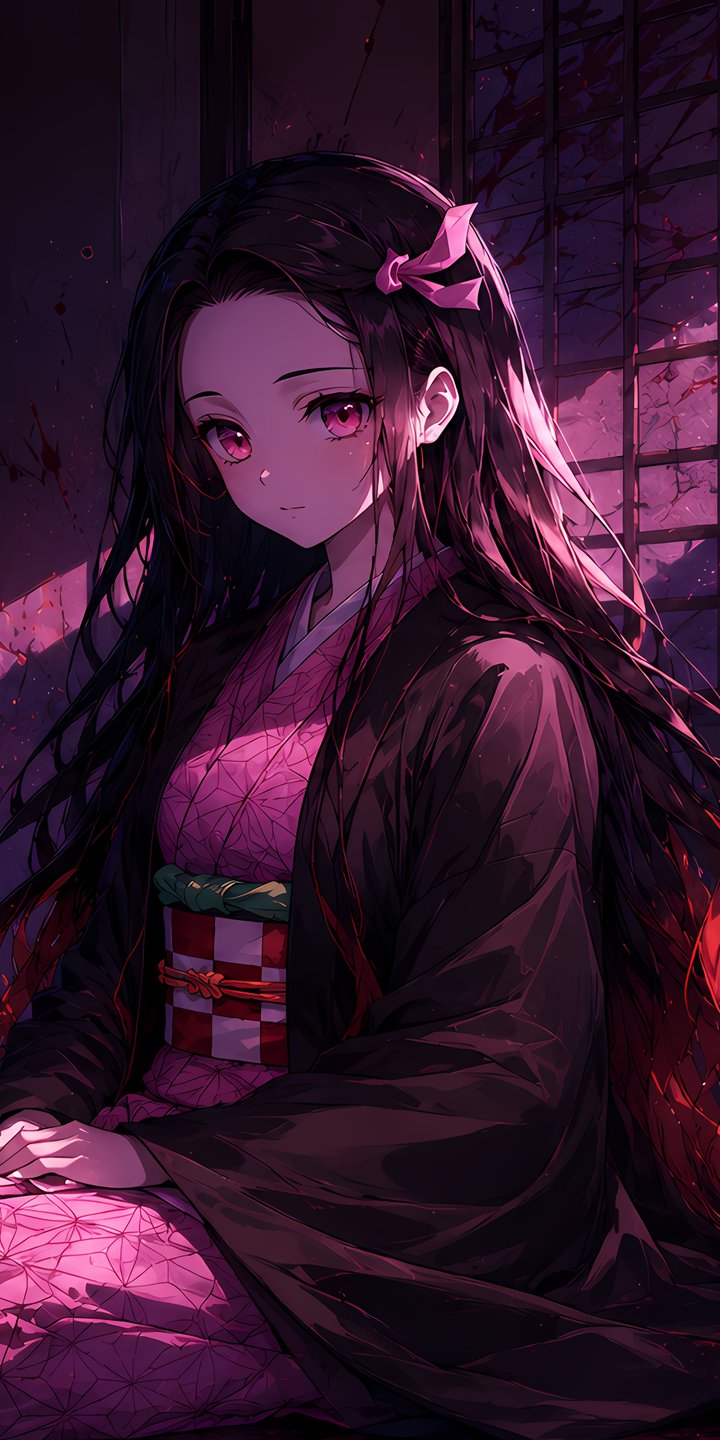 Not zuko Kamado in the pink moonlight - Wallpapers for Samsung Galaxy A03s, Xiaomi Redmi 7A, POCO C3 in 720x1440 resolution