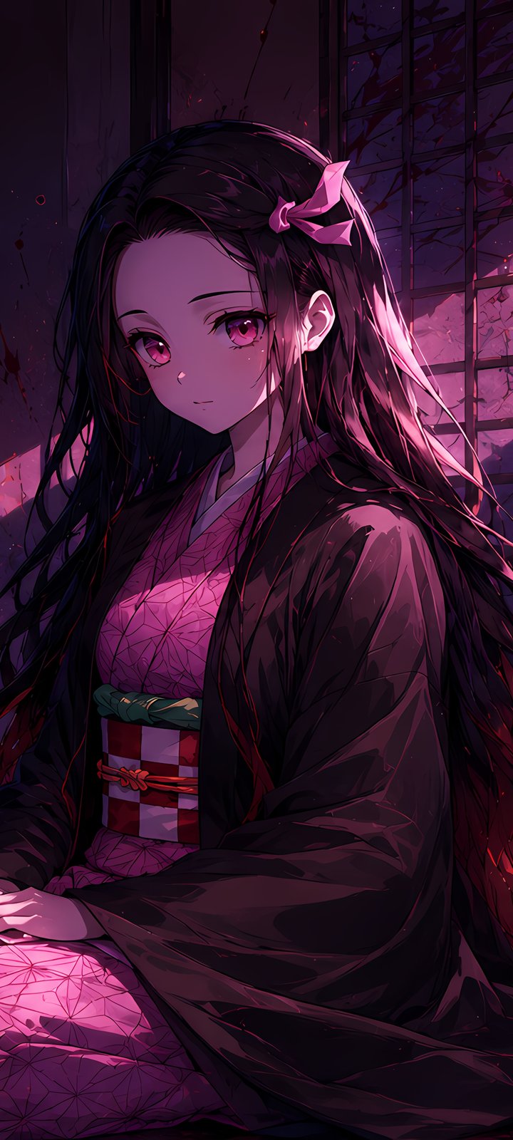 Not zuko Kamado in the pink moonlight - Wallpapers for Xiaomi Redmi 10C/C40/C51, Samsung Galaxy A12/A02s/A03/M12 in 720x1600 resolution
