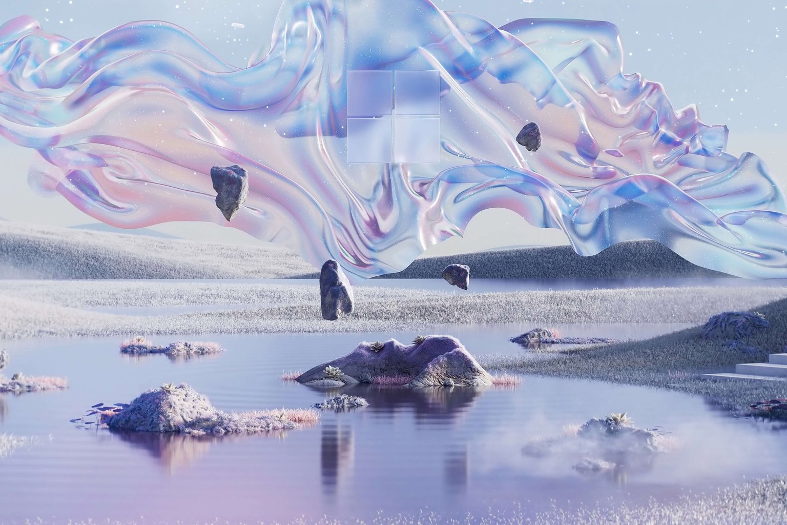 Microsoft Windows Surreal Lake - Microsoft Surface 12.4″ wallpapers in 1536x1024 resolution