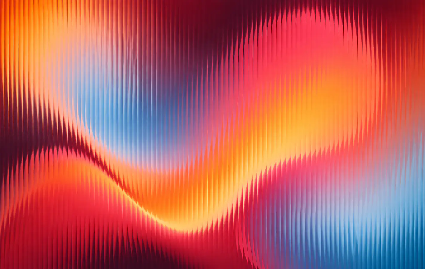 Abstract Glass Waves and Light — desktop and phone wallpaper, free download