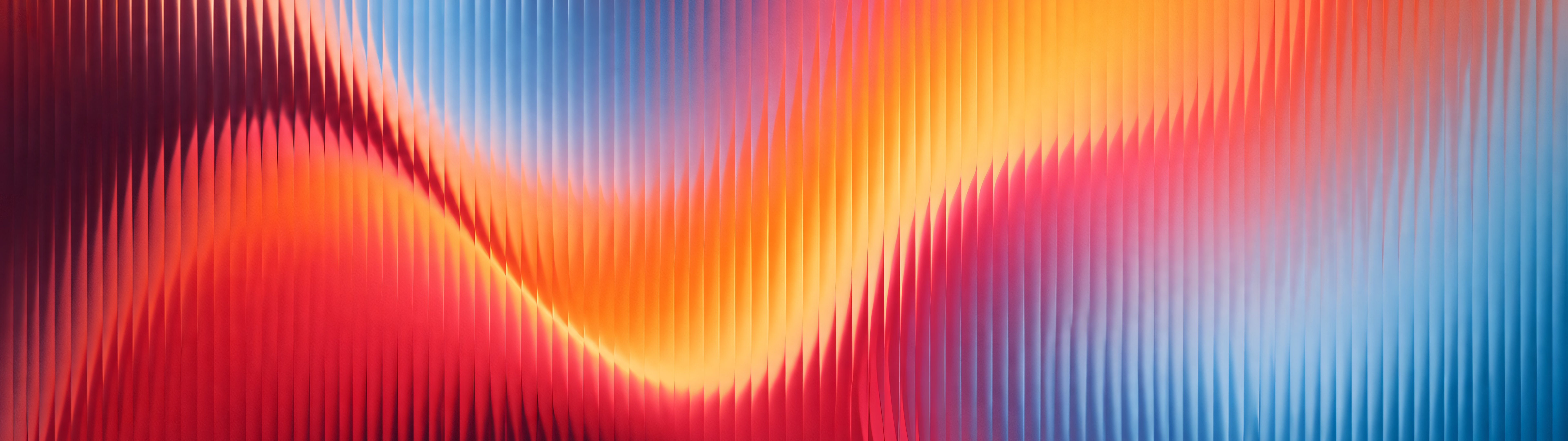 Abstract Glass Waves and Light - Dual Monitor Wallpapers in 7680x2160 resolution