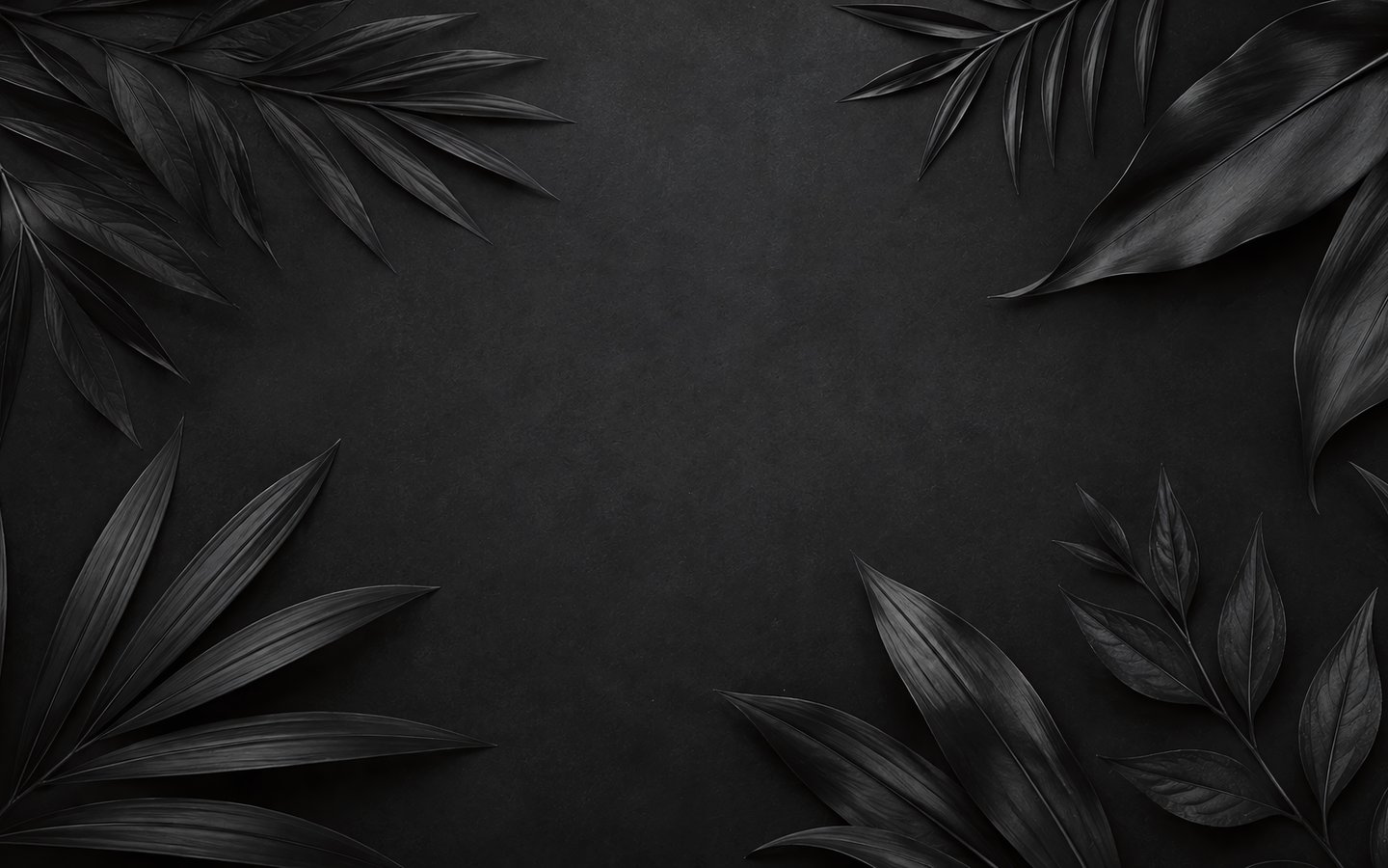 Monochrome Leaves on a Dark Background - WSXGA wallpapers in 1440x900 resolution