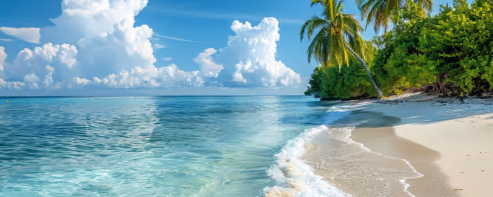 5K2K UltraWide 21:9 wallpapers (5120x2160): summer, tropics, beach, clouds