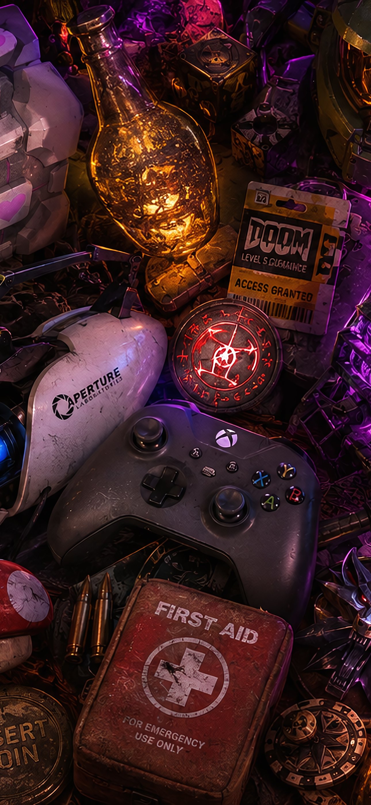 Iconic game items and artifacts - Wallpapers for iPhone 15 Pro Max/14 Pro Max in 1290x2796 resolution
