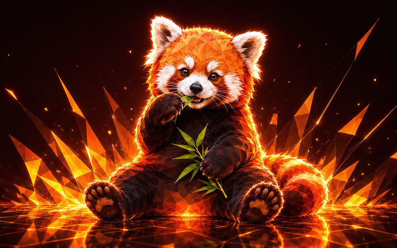 Red panda in low poly - WXGA_1280 wallpapers in 1280x800 resolution
