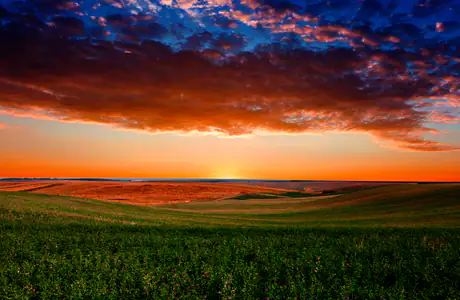 XVGA wallpapers (1024x768): evening, sunset, field, clouds