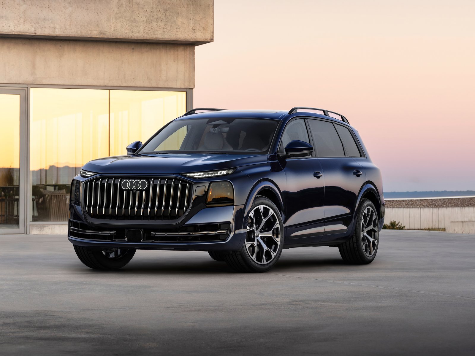 Luxury Audi Q9 at sunset villa - UXGA wallpapers in 1600x1200 resolution
