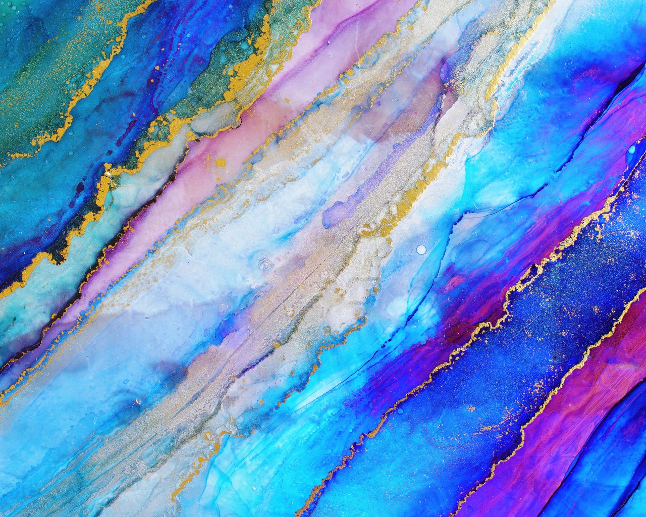 Blue Marble Surface with Gold Veins - SXGA wallpapers in 1280x1024 resolution