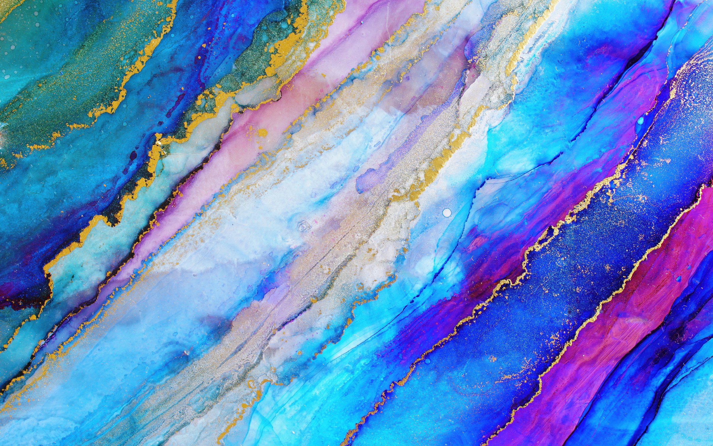 Blue Marble Surface with Gold Veins - Wallpapers for MacBook Neo in 2408x1506 resolution