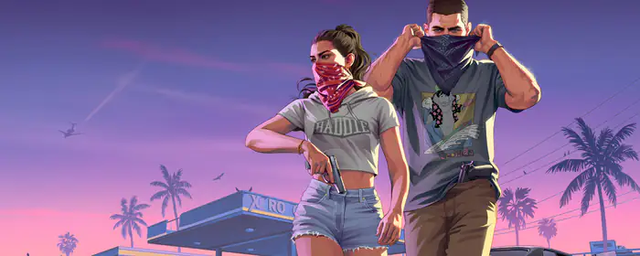 5K2K UltraWide 21:9 обои (5120x2160): Лусия Каминос, Джейсон Дюваль, GTA 6, Vice City