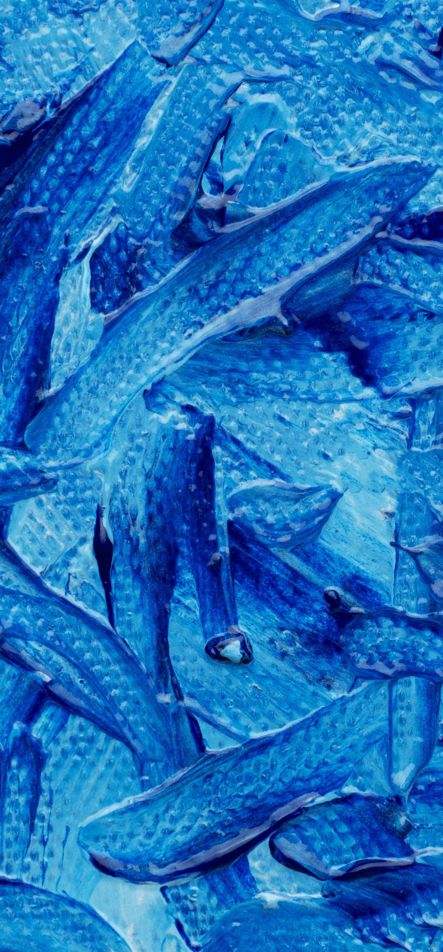 Abstract Blue Paint Brushstrokes - Wallpapers for Samsung Galaxy S22 Ultra/S23 Ultra in 1440x3088 resolution