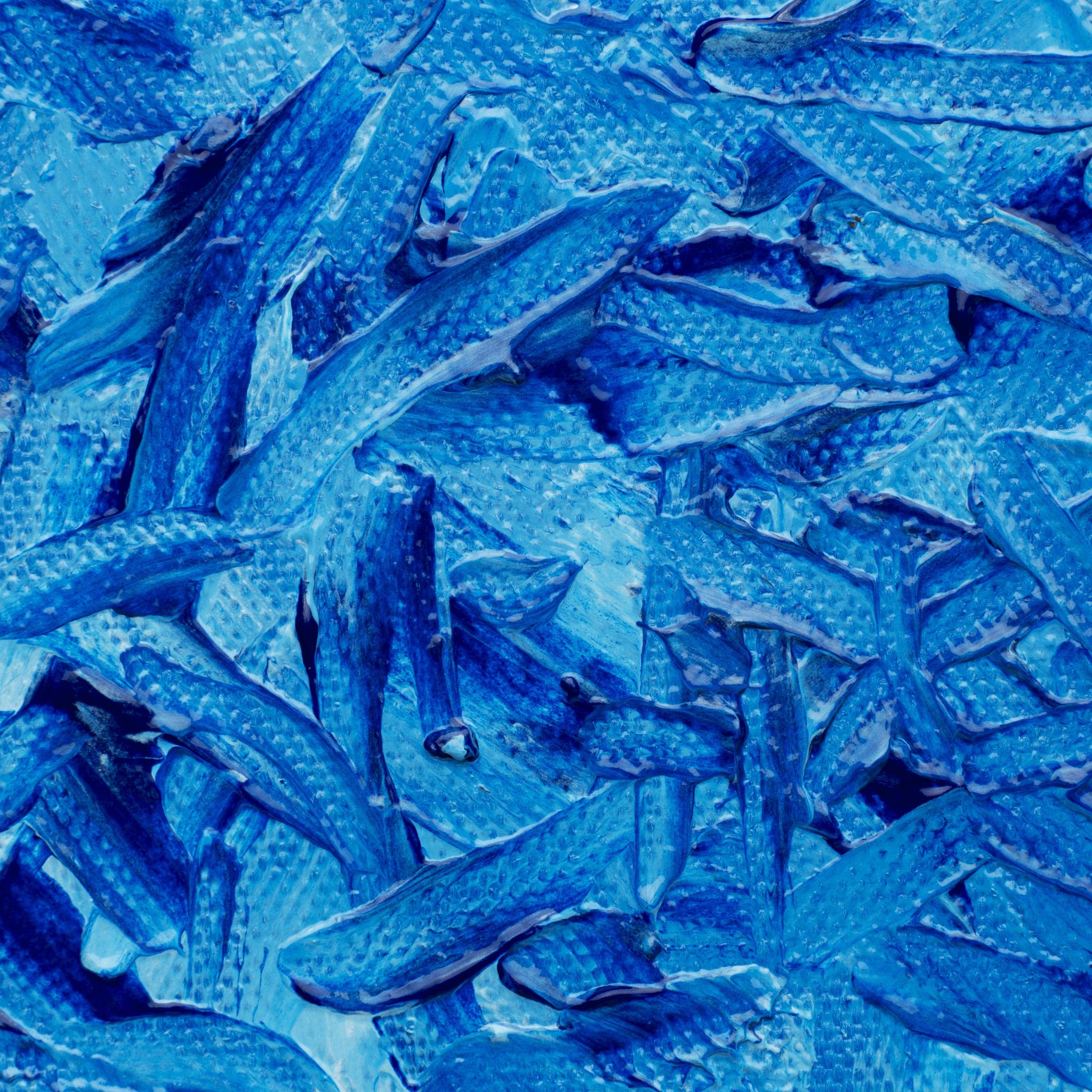 Abstract Blue Paint Brushstrokes - Wallpapers for iPad Retina in 2048x2048 resolution