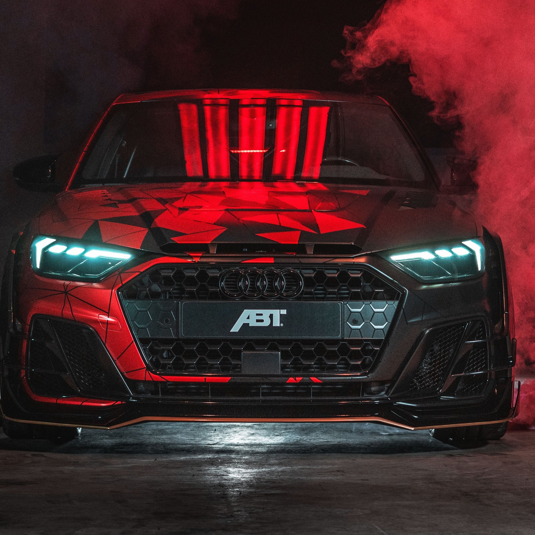 Audi RS 3 ABT in black and red - Wallpapers for iPad mini 8.3″ in 2266x2266 resolution