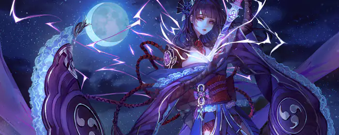 UltraWide 21:9 wallpapers (2560x1080): Raiden Shogun, Genshin Impact, anime girl, purple hair