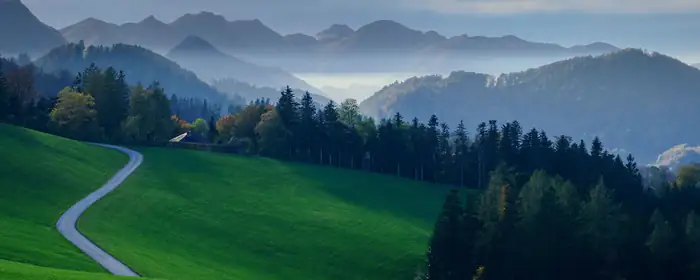UltraWide 21:9 wallpapers (2560x1080): field, mountains, valley, hills
