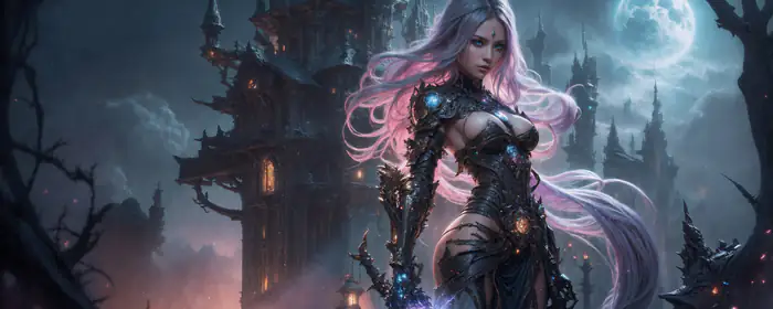UltraWide 21:9 wallpapers (2560x1080): fantasy girl, warrior women, woman, pink hair
