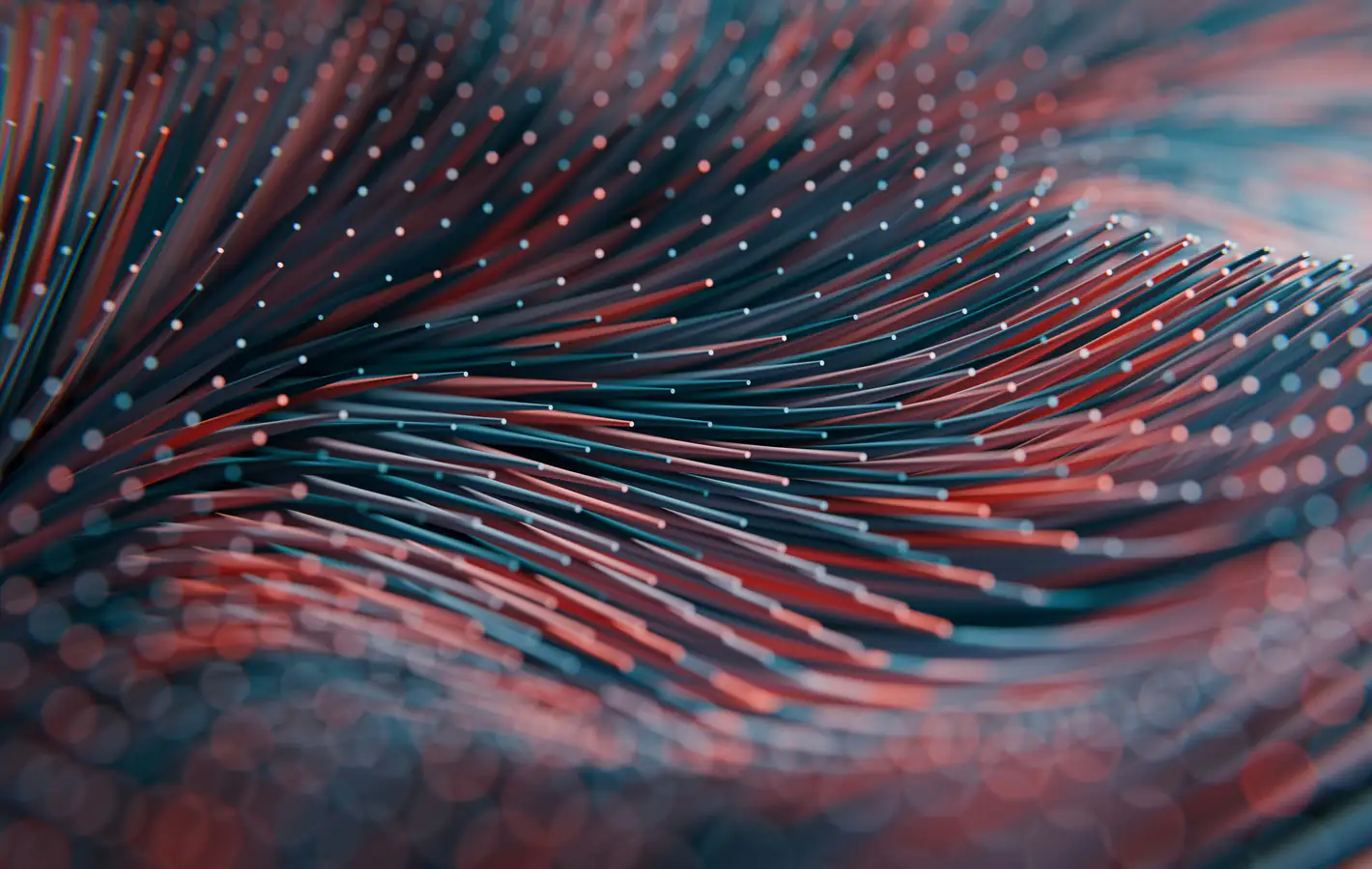 Abstract Curved Needle Wave Pattern — desktop and phone wallpaper, free download