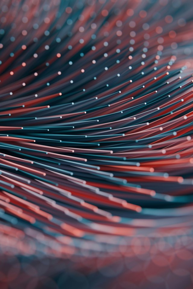 Abstract Curved Needle Wave Pattern - Wallpapers for iPhone 4/4S in 640x960 resolution